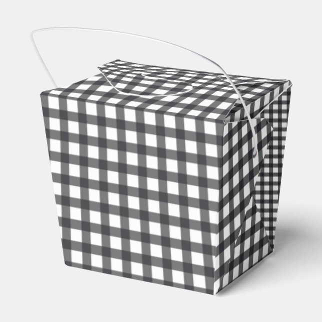 Cajas para llevar de cuadros en blanco y negro a c (Reverso)
