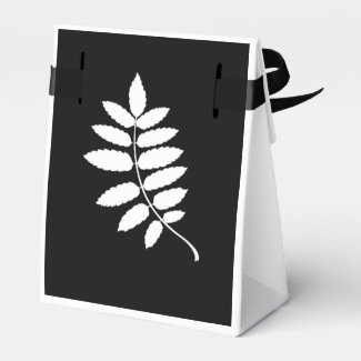 Cajas para regalo hojas blanco y negro