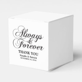 Cajas para regalos de boda Ebony Always & Forever