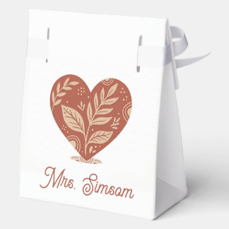 Cajas Personalizadas de Favor para Maestros – Red 