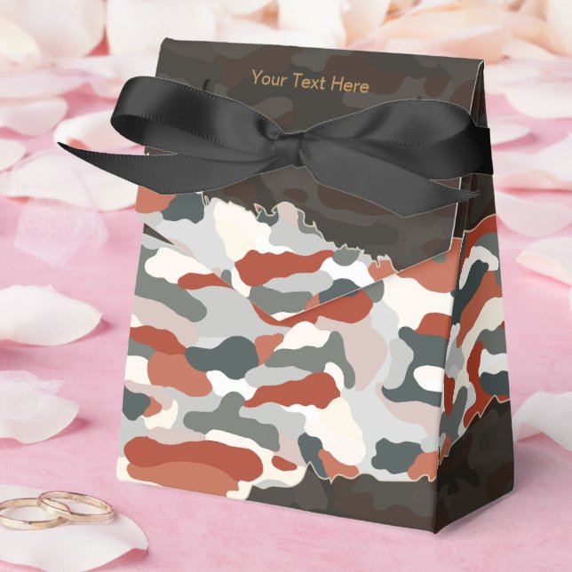 Cajas personalizadas de regalo con camuflaje de ot (Boda)