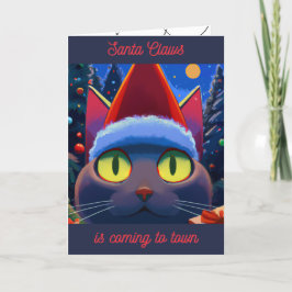 Cajas Santa sobre tarjetas de Navidad