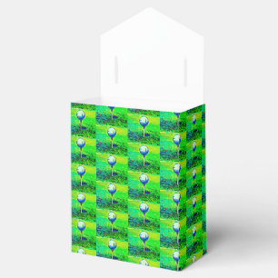 Cajas tejadas Golfing verdes del favor