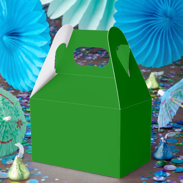 Cajas Verdes Personalizadas con Forma de Gablete – (Fiesta)