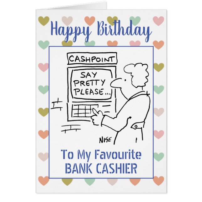 Cajero del banco de cumpleaños feliz (Frente)