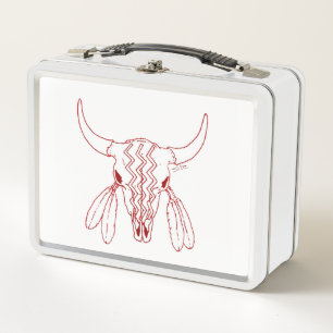 Cajón blanco de la línea de búfalo de Fantasma Roj