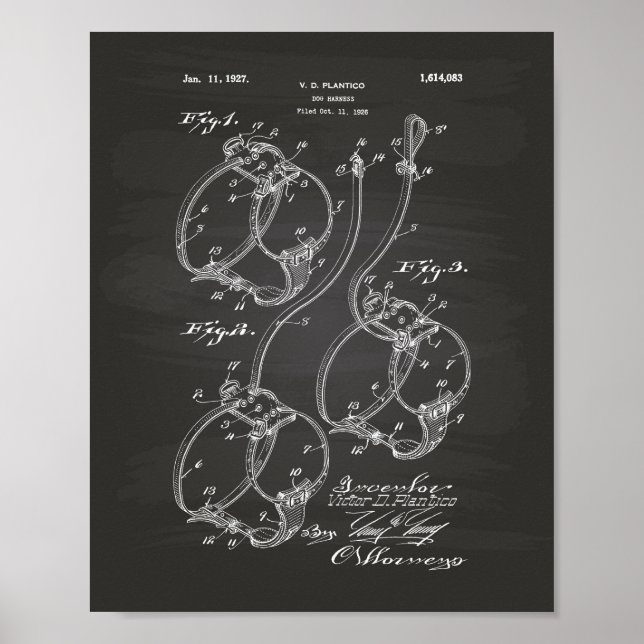 Cajón de arte de patentes de Dog Harness 1927 (Frente)