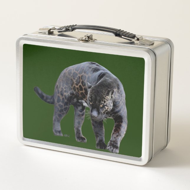 Cajón de pulmón verde inoxidable de Jaguar Diablo (Anverso)
