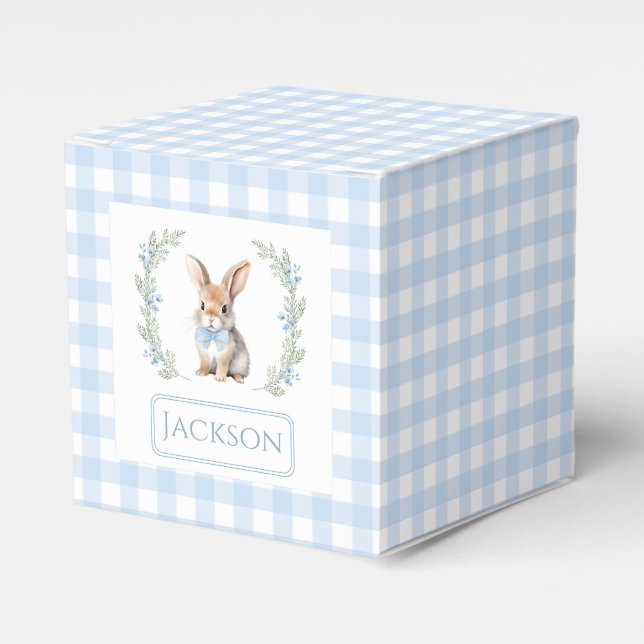 Cajoncito azul de Pascua bebé ducha regalo cajas d (Costado Anverso)