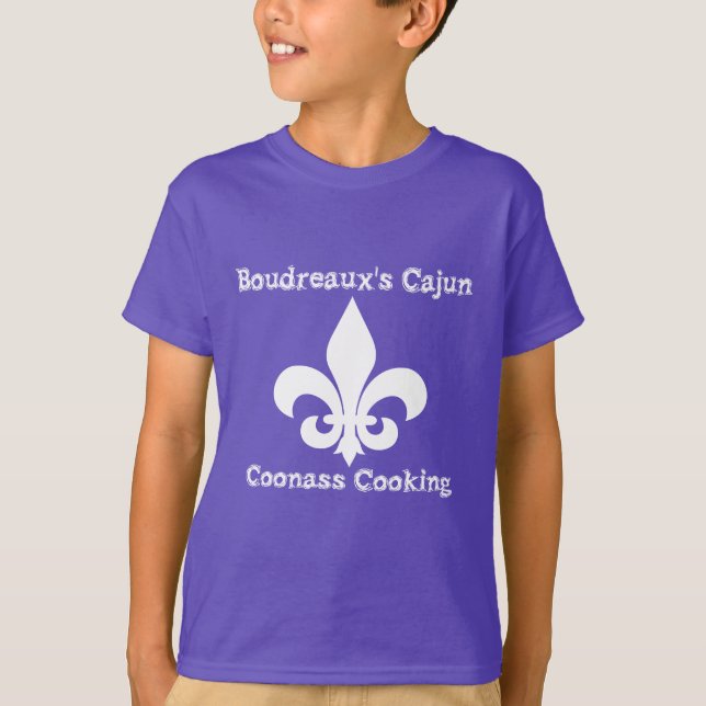 Cajun Coonass de Boudreaux que cocina la camiseta (Anverso)