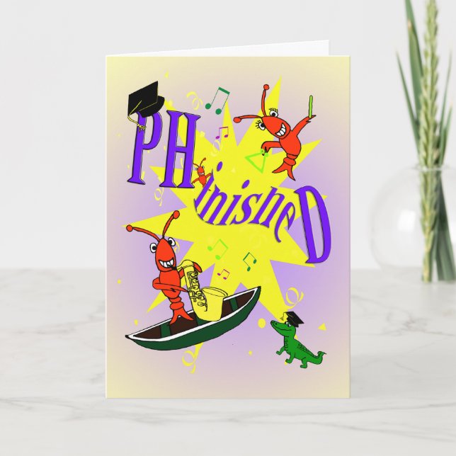 Cajun Ph.d temático "phinished" la tarjeta de la (Anverso)