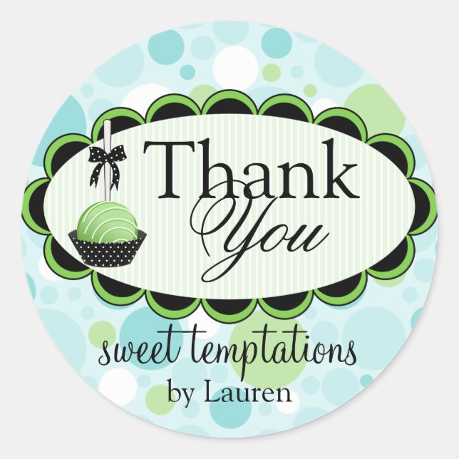 Cake Pops Panadería Gracias Sellos De Caja (Anverso)