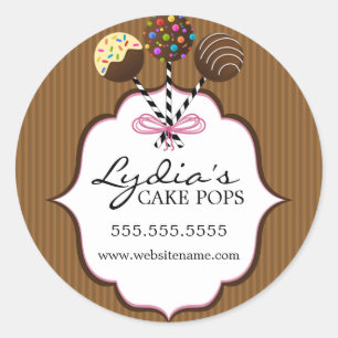 Cake Pops Panadería Sello de caja