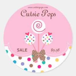 Cake Pops Pegatinas Panadería Cute puntos Blanco R