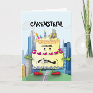 ¡Cakenstein! Tarjeta de cumpleaños