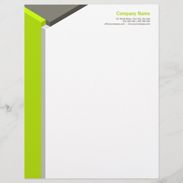 cal del cubo 3D/papel con membrete gris (Anverso)