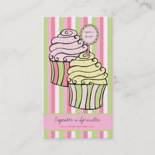 Cal linda del limón y tarjetas de visita rosadas