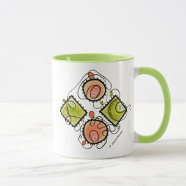 Cal taza Taza-Al azar combinada de 11 garabatos de