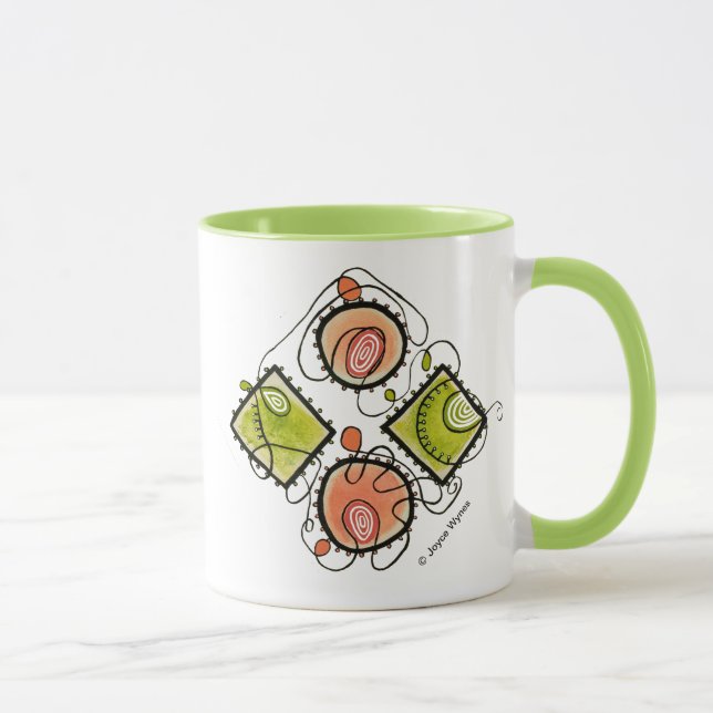 Cal taza Taza-Al azar combinada de 11 garabatos de (Derecha)