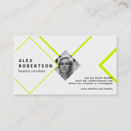 Cal y tarjeta de visita blanca del retrato de los