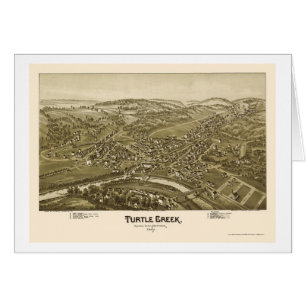 Cala de la tortuga, mapa panorámico del PA - 1897