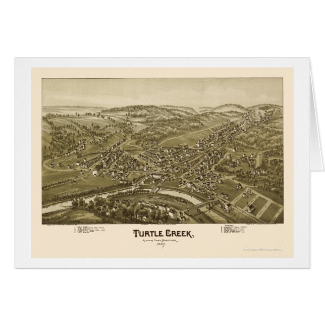 Cala de la tortuga, mapa panorámico del PA - 1897 (Anverso (Horizontal))