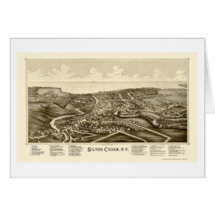 Cala de plata, mapa panorámico de NY - 1892
