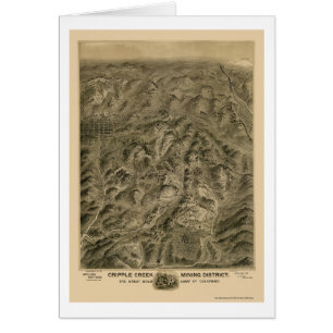 Cala del lisiado, mapa panorámico del CO - 1895