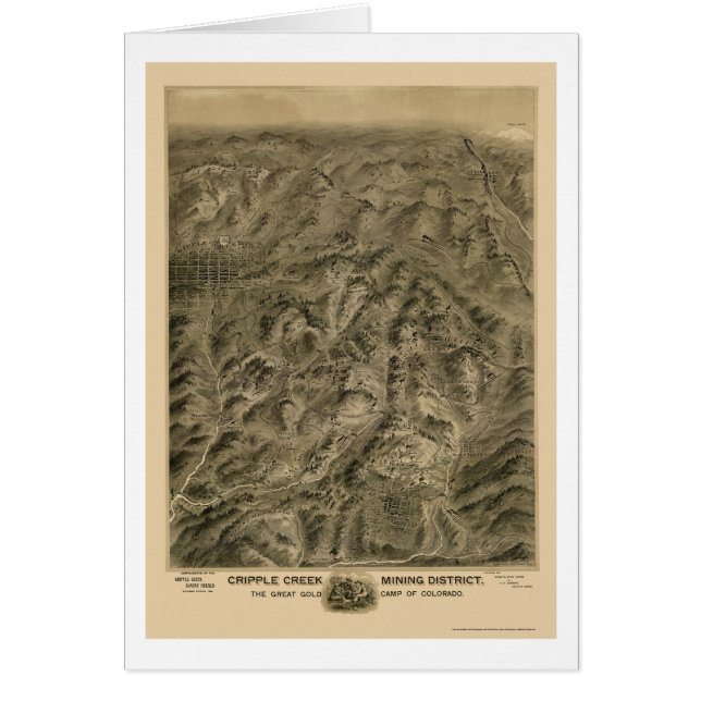 Cala del lisiado, mapa panorámico del CO - 1895 (Frente)