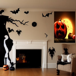 Calabaza a la luz de la luna | Poster de arte de I