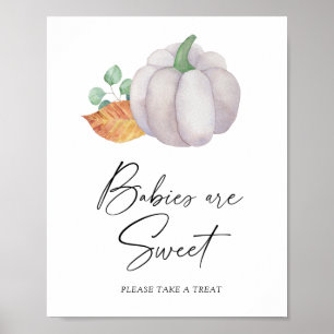 Calabaza acuarela - los bebés son posters dulces