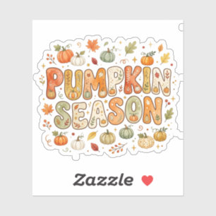 Calabaza Adorable Temporada Pegatina Otoño Inviern