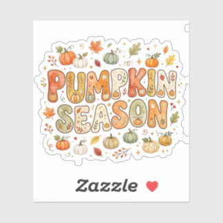 Calabaza Adorable Temporada Pegatina Otoño Inviern