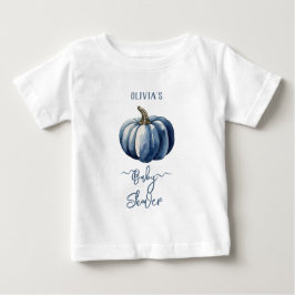 Calabaza azul acuarela niño niño ducha camiseta
