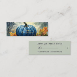 Calabaza azul - Etiqueta de precio, tarjeta de vis
