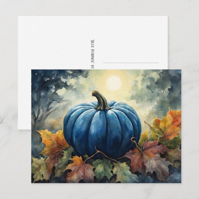 Calabaza azul - Postal (Anverso / Reverso)