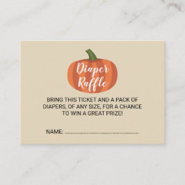Calabaza Baby Shower Rustic Diaper Raffle Ticket