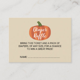 Calabaza Baby Shower Rustic Diaper Raffle Ticket