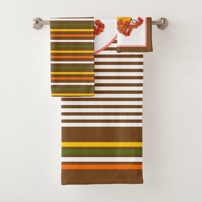 Calabaza, bayas y rayas caen Acción de Gracias (In situ)