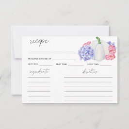 Calabaza blanca acuarela - tarjeta de receta