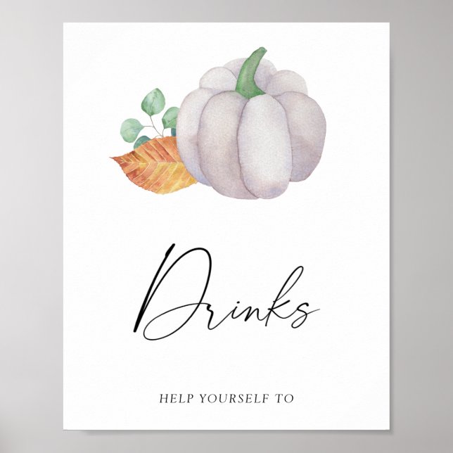 Calabaza blanca - Bebidas  Póster (Frente)