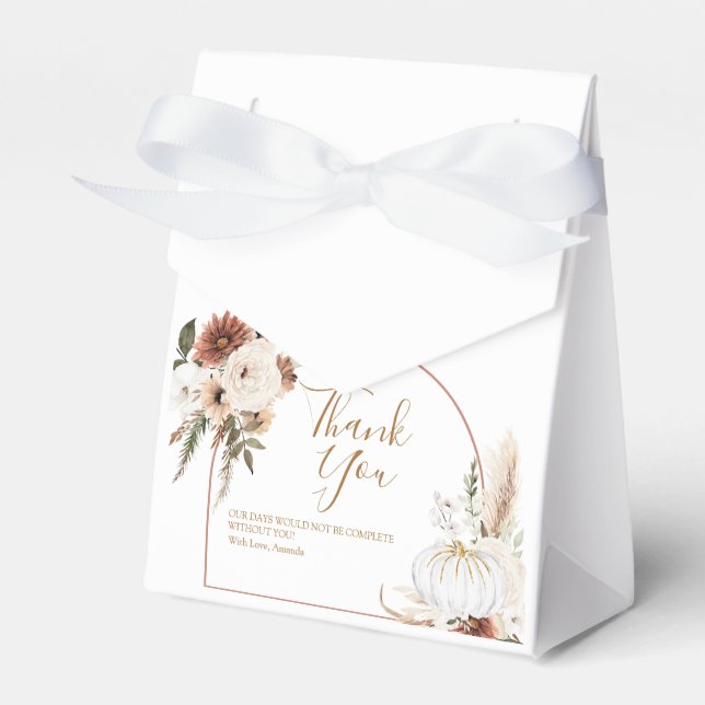 Calabaza blanca del Arco Boho cae en caja de favor (Front Side)