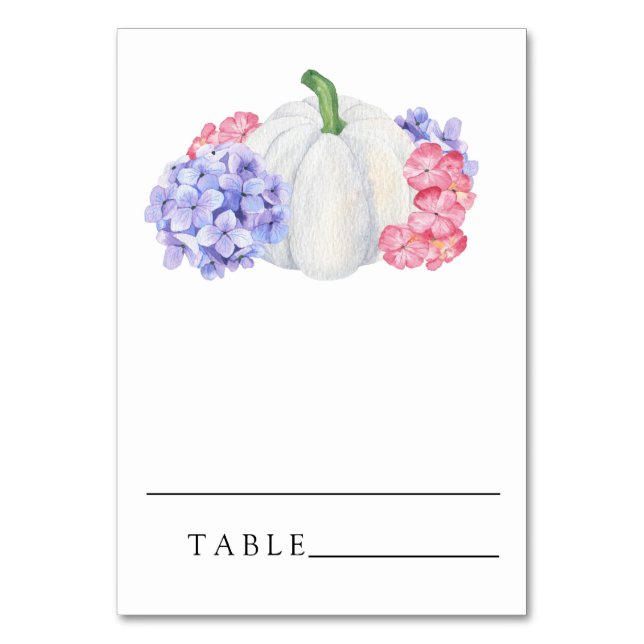 Calabaza blanca - tarjetas de boda (Anverso)