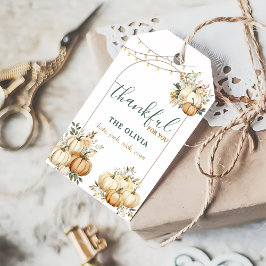 Calabaza Caída Agradecida Por Tu Etiqueta De Regal