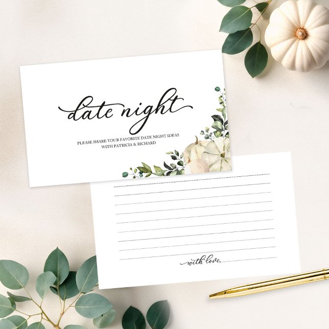 Calabaza Caída Ducha de Novias Tarjetas Nocturnas (Subido por el creador)