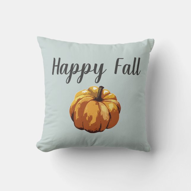 Calabaza Cojín decorativo de granja feliz otoño (Anverso)