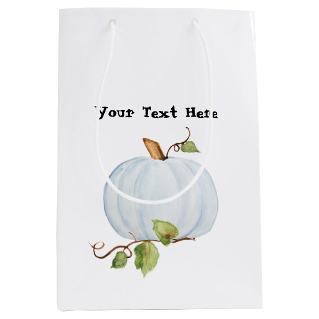 Calabaza color azul, bolsa de regalo Personalizado (Anverso)