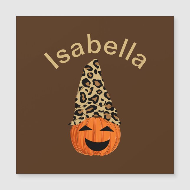Calabaza con sombrero de leopardo (Anverso)