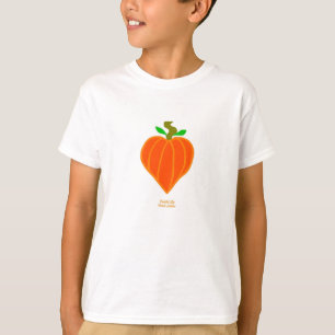Calabaza Corazón de los niños Camiseta Blanca Bási