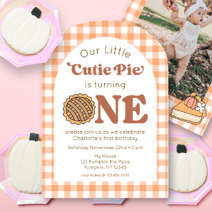 Calabaza Cutie Pie Primera Invitación de foto de c